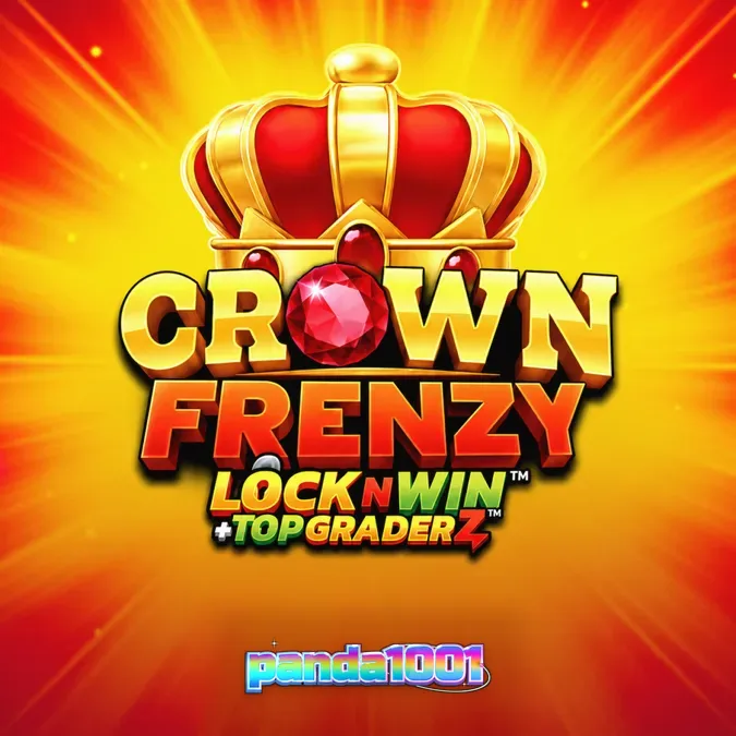 Tampilan antarmuka permainan slot Crown Frenzy LockNWin dengan simbol mahkota dan fitur LockNWin.